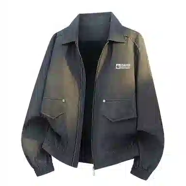 大卫贝肯 美式经典潮牌基础款翻领开衫结构设计感防风运动外套高街简约休闲夹克 男女同款