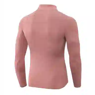 范索米 趣味板鞋长袖半拉链毛绒高弹紧身骑行跑步运动塑身健身衣 男款