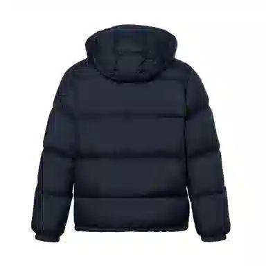 GUCCI FW24 Striped Print Detachable Hood Down Jacket Navy Blue