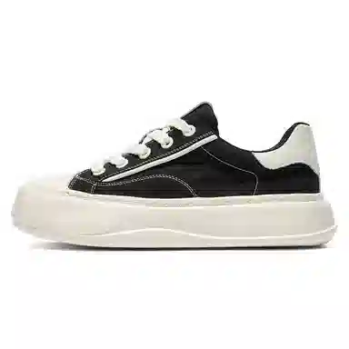 美式韩版融合的潮流学院风 透气轻便增高 低帮 帆布鞋 男款