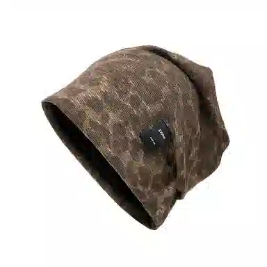 浪莎 美式个性扎染豹户外休闲 棉 绒线帽 男女同款情侣款