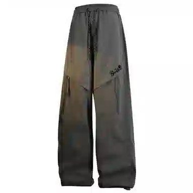 大卫贝肯 美式高街基础款纯色多口袋宽松休闲垂感直筒山系户外简约运动百搭系带工装裤 男女同款