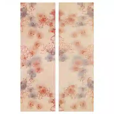 一米画纱 古典国风精致优雅迷梦迷情双层真丝高档气质长款披肩 桑蚕丝 丝巾 女款