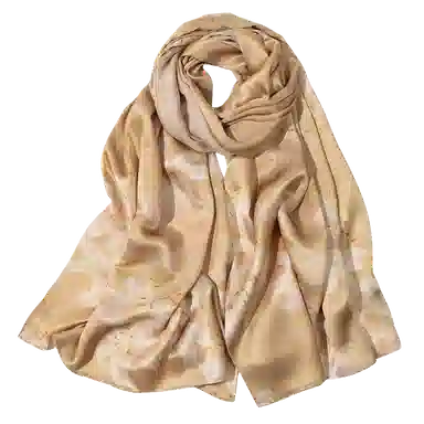 一米画纱 古典国风精致优雅迷梦迷情双层真丝高档气质长款披肩 桑蚕丝 丝巾 女款