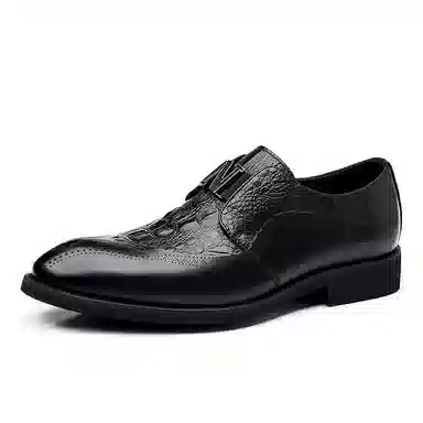 Yiminu Crocodile Brogue Oxford Black