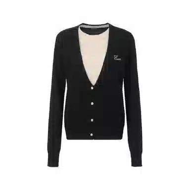 BrandName Layered Knit Cardigan