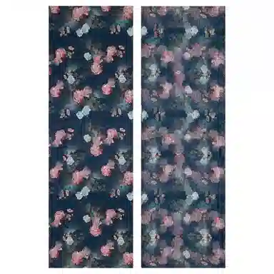 一米画纱 古典国风精致优雅迷梦迷情双层真丝高档气质长款披肩 桑蚕丝 丝巾 女款