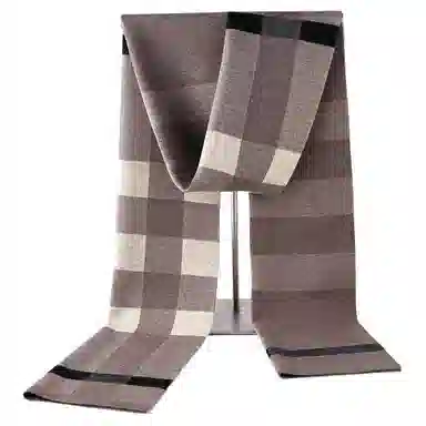 啄木鸟 秋冬新款羊毛节日保暖羊毛几何 气质绒线围巾 男女同款情侣款