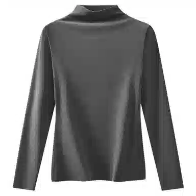 二三二三  高领磨毛堆堆领打底衫柔软亲肤修身保温内衣隐形无痕加绒加厚内搭上衣日常舒适简约百搭保暖上装 女款