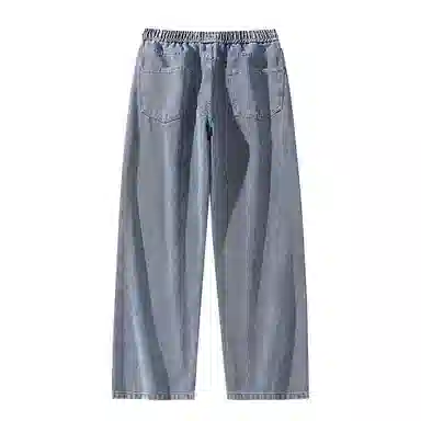 邦固依品 美式高街水洗做旧挺阔有型复古长裤休闲宽松百搭日常通勤旅游舒适透气经典阔腿显高垂感直筒牛仔裤 男女同款