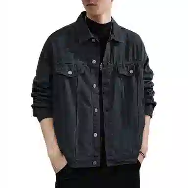 遨宇 美式潮牌纯棉重磅牛仔百搭宽松休闲户外夹克外套 男款