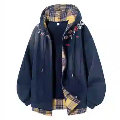 Lonsdale Vintage Plaid Floral Sweatshirt