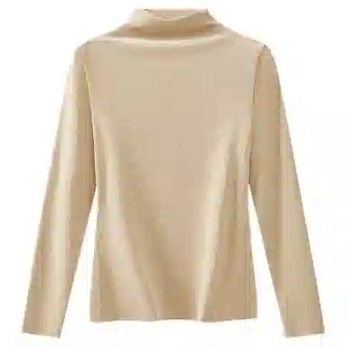 二三二三  高领磨毛堆堆领打底衫柔软亲肤修身保温内衣隐形无痕加绒加厚内搭上衣日常舒适简约百搭保暖上装 女款