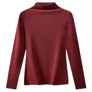 二三二三  高领磨毛堆堆领打底衫柔软亲肤修身保温内衣隐形无痕加绒加厚内搭上衣日常舒适简约百搭保暖上装 女款