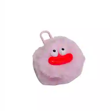 心水好物 可爱搞怪香肠嘴毛球钥匙扣丑萌趣味学生背包书包 毛绒 挂件 男女同款情侣款