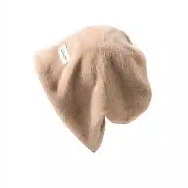 冠辉 白色毛茸茸保暖帽可爱秋冬冷帽护耳显脸小包头帽秋冬季仿兔毛保暖百搭防寒显脸小#好运 毛绒 帽子 女款