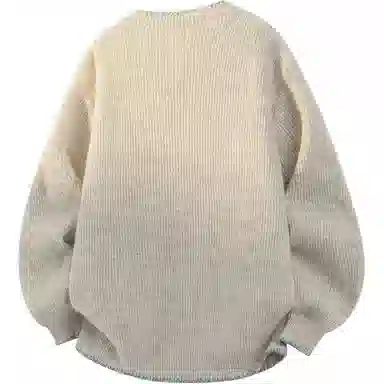 欧迪芬 小众设计感亨利领女秋冬复古氛围感宽松套头慵懒风柔软舒适百搭时尚日常通勤毛衣 女款