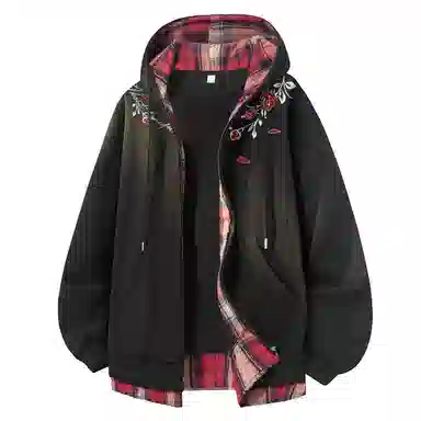 Lonsdale Vintage Plaid Floral Sweatshirt