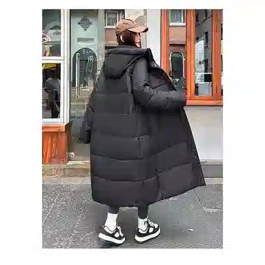 丝絮丝绸 冬季百搭显瘦棉长款保暖大码外套棉服 女款