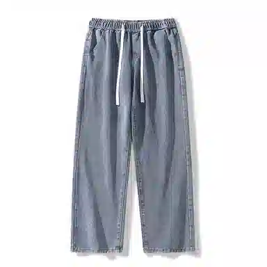 邦固依品 美式高街水洗做旧挺阔有型复古长裤休闲宽松百搭日常通勤旅游舒适透气经典阔腿显高垂感直筒牛仔裤 男女同款