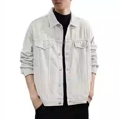 遨宇 美式潮牌纯棉重磅牛仔百搭宽松休闲户外夹克外套 男款