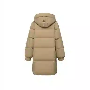 鸭鸭 冬季 中长款连帽韩版时尚百搭加厚保暖羽绒服 女款