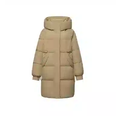 鸭鸭 冬季 中长款连帽韩版时尚百搭加厚保暖羽绒服 女款