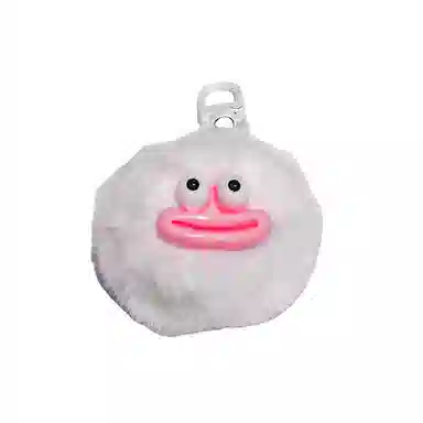 心水好物 可爱搞怪香肠嘴毛球钥匙扣丑萌趣味学生背包书包 毛绒 挂件 男女同款情侣款