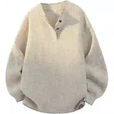 欧迪芬 小众设计感亨利领女秋冬复古氛围感宽松套头慵懒风柔软舒适百搭时尚日常通勤毛衣 女款