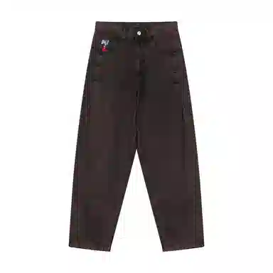 MIND ERROR Loose Retro Mid-Rise Jeans