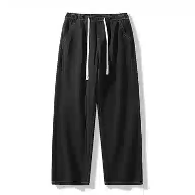 邦固依品 美式高街水洗做旧挺阔有型复古长裤休闲宽松百搭日常通勤旅游舒适透气经典阔腿显高垂感直筒牛仔裤 男女同款