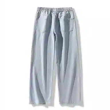 邦固依品 美式高街水洗做旧挺阔有型复古长裤休闲宽松百搭日常通勤旅游舒适透气经典阔腿显高垂感直筒牛仔裤 男女同款