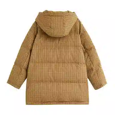 茵曼 时尚舒适纯色长袖中长款羽绒服 女款