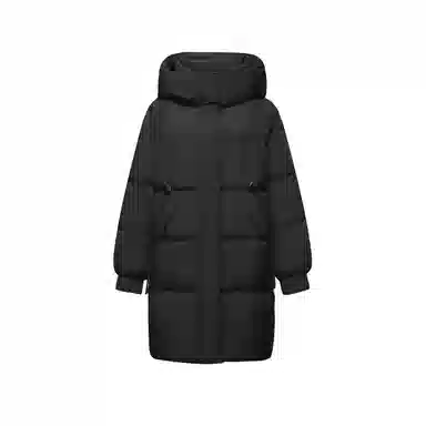 鸭鸭 冬季 中长款连帽韩版时尚百搭加厚保暖羽绒服 女款