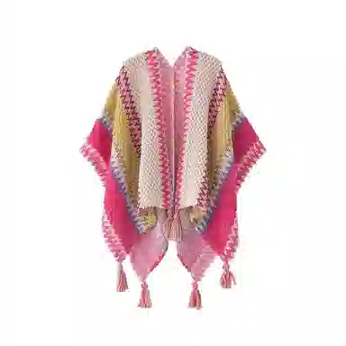 心水好物 外搭复古民族风针织时尚保暖氛围感旅游穿搭保暖 腈纶 披肩 女款