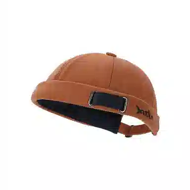 山一丸 日系复古瓜皮帽雅痞个性地主帽刺绣字母中性秋冬季保暖 棉 帽子 男女同款情侣款