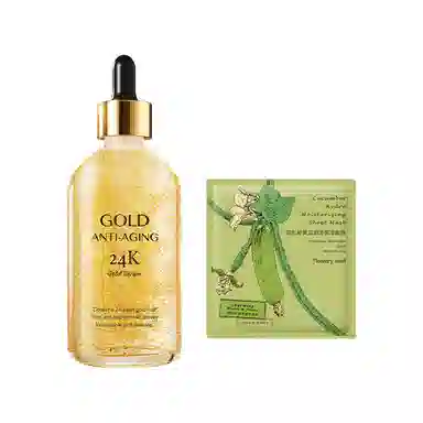 花肌粹黄金精华液紧致肌肤弹力提拉快速吸收深层滋养抗衰老提亮肤色保湿补水 抗皱