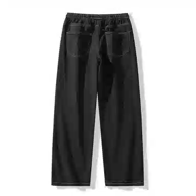 邦固依品 美式高街水洗做旧挺阔有型复古长裤休闲宽松百搭日常通勤旅游舒适透气经典阔腿显高垂感直筒牛仔裤 男女同款