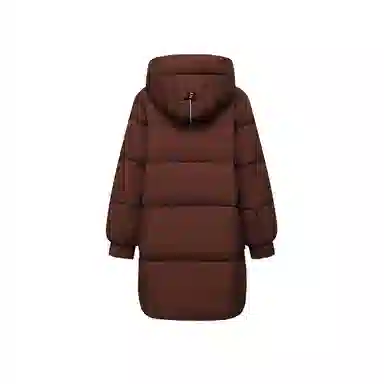 鸭鸭 冬季 中长款连帽韩版时尚百搭加厚保暖羽绒服 女款