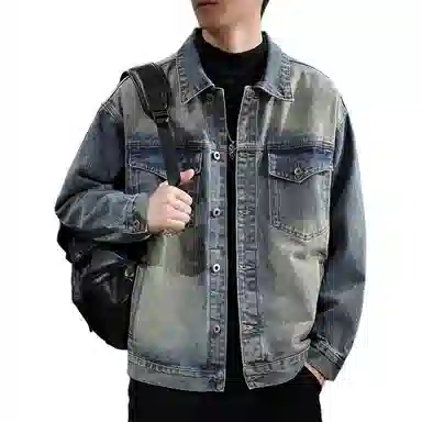 遨宇 美式复古水洗宽松大码翻领上衣秋季重磅户外休闲户外夹克外套 男女同款