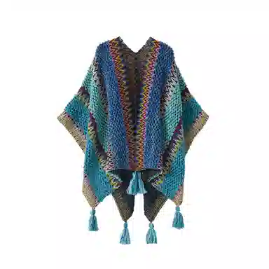 心水好物 外搭复古民族风针织时尚保暖氛围感旅游穿搭保暖 腈纶 披肩 女款