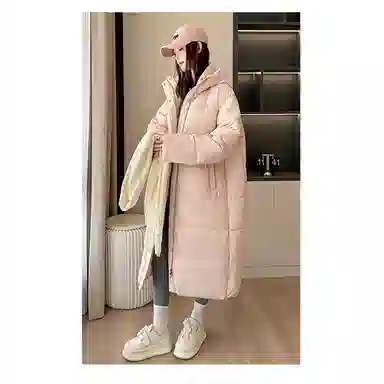 丝絮丝绸 冬季百搭显瘦棉长款保暖大码外套棉服 女款