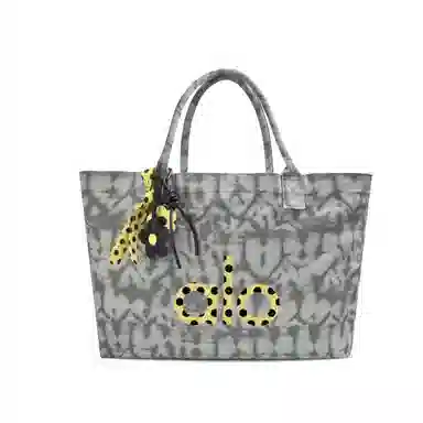 alo yoga Amber Graffiti Tote Bag Large Gray