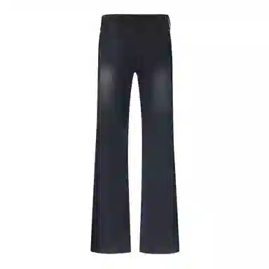 【巴黎柳叶微喇版型】布客行 美式高街修身显高显瘦复古水洗做旧磨白拼接柔软透气弹力松紧腰休闲百搭长裤子直筒垂感阔腿牛仔裤 男女同款