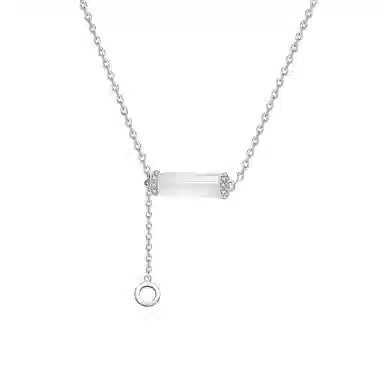 【S925纯银 好运上岸】 七七银饰 竹节向上 新中式国潮古典温润百搭 节节高升 平安 流苏简约休闲配饰 学生 通勤百搭 玉髓 项链 女款