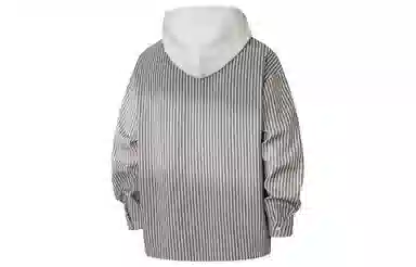 大卫贝肯 美式复古高街条纹假两件连帽单排扣学院风开衫休闲百搭防风保暖不易起球时尚宽松舒适日常通勤学生上班族外套夹克 男女同款