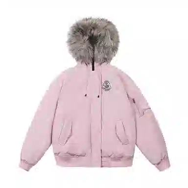 柏黛妃 连帽毛领派克保暖高端大气棉服 女款