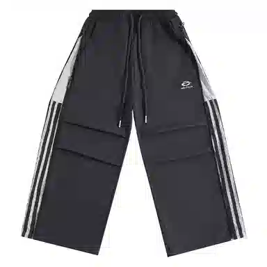 秋季中大男童美式潮牌拉链三条杆休闲长裤运动裤 儿童款