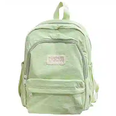 普乐威 高颜值日韩小清新纯色初中高中大学上课百搭通勤轻便休闲旅游 尼龙 双肩包 大号 男女同款情侣款 多色