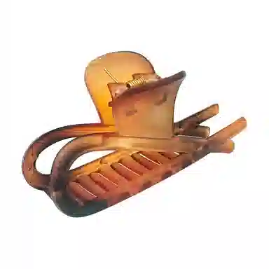 简应舒 磨砂抓夹后脑勺鲨鱼夹抓头发简约 亚克力 发夹 女款